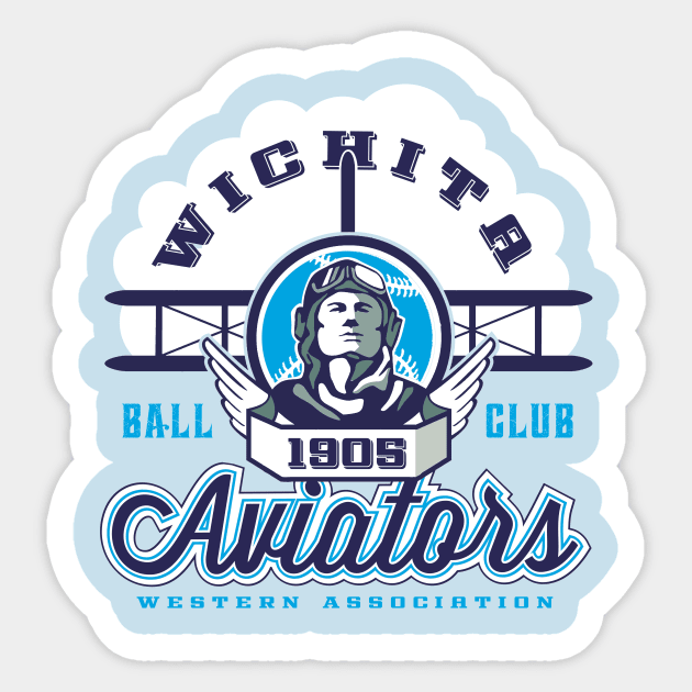 Wichita Aviators Sticker by MindsparkCreative